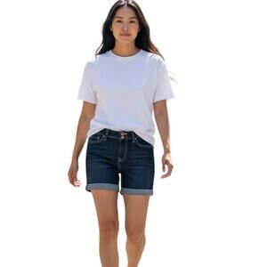 1st Kiss Women's  Rolled Cuff Denim Bermuda Shorts, Size 7